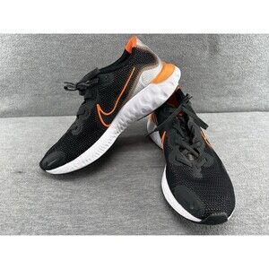 NIKE CK6357-001 - Men's Renew Run Black Total Orange Running Sneaker Size 10.5